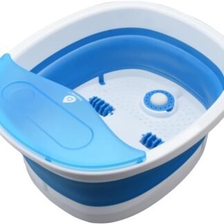 Pursonic Collapsible Wireless Footbath Spa Massager | Portable Acupressure Massage with Adjustable Heat Settings | Compact for Travel and Home Use