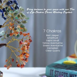 PYOR 7 Chakra Tree of Life Crystal Tree - Seven Chakra Healing Crystals & Stones for Chakra Balancing | Meditation | Reiki | Yoga Decor | Spiritual Gift | Gift for Woman
