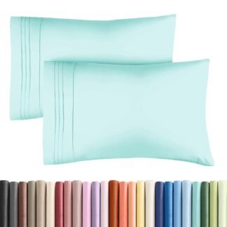 Queen Pillow Cases Set of 2 - Ultra Soft Hotel Quality Pillowcase Covers - Comfy, Cozy & Wrinkle Free - Shrinkage, Stain & Fade Resistant - Machine Washable Pillow Protectors -...