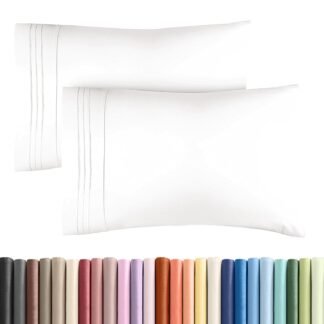 Queen Pillow Cases Set of 2 - Ultra Soft Hotel Quality Pillowcase Covers - Comfy, Cozy & Wrinkle Free - Shrinkage and Fade Resistant - Machine Washable Pillow Protectors - 2...