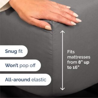 Queen Size 4 Piece Sheet Set - Comfy Breathable & Cooling Bed Sheets Set - Hotel Luxury Bedding for Women, Men, Kids, Teens, Boys & Girls - Deep Pockets, Soft and Wrinkle Free -...