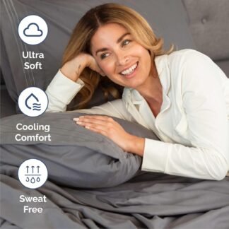 Queen Size 4 Piece Sheet Set - Comfy Breathable & Cooling Bed Sheets Set - Hotel Luxury Bedding for Women, Men, Kids, Teens, Boys & Girls - Deep Pockets, Soft and Wrinkle Free -...