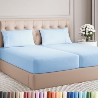 Queen Size 4 Piece Sheet Set - Comfy Breathable & Cooling Bed Sheets Set - Hotel Luxury Bedding for Women, Men, Kids, Teens, Boys & Girls - Deep Pockets, Soft and Wrinkle Free -...