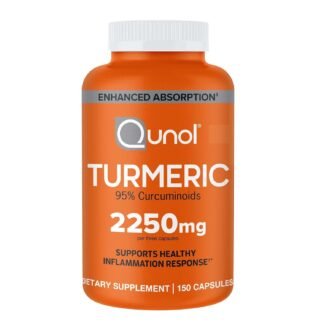Qunol Turmeric Curcumin with Black Pepper, 2250mg Turmeric Extract with 95% Curcuminoids, Extra Strength Turmeric Supplement, Enhanced Absorption, Joint Support Supplement, 150...