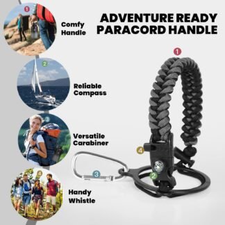 RAYMYLO Insulated Water Bottle 64 oz, Triple Wall Vacuum Stainless Steel (Cold for 48 Hrs), Leak Proof & Non-BPA, Half Gallon Water Flask Jug with Paracord Handle & Straw Spout...