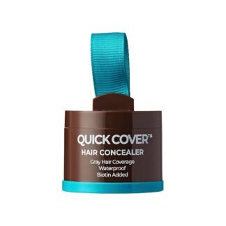 Red by Kiss Quick Cover Hair Concealer, Temporary Root Touch-Up, Precision Gray Coverage, Lightweight & Waterproof, Biotin Infused (Dark Brown)