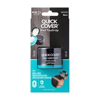 Red by Kiss Quick Cover Hair Concealer, Temporary Root Touch-Up, Precision Gray Coverage, Lightweight & Waterproof, Biotin Infused (Dark Brown)