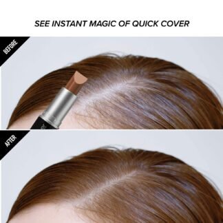 RED by Kiss Quick Cover Root Touch Up Stick, Water-Resistant Temporary Gray Hair Concealer with Brush for Roots and Beard, Long-Lasting Coverage, Easy Application (1 Pack,...