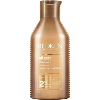 Redken All Soft Shampoo - Moisturizes & Hydrates Dry, Brittle Hair, Gently Cleanses and Softens, With Argan Oil, Safe For Color-Treated Hair, 10.1 Fl Oz