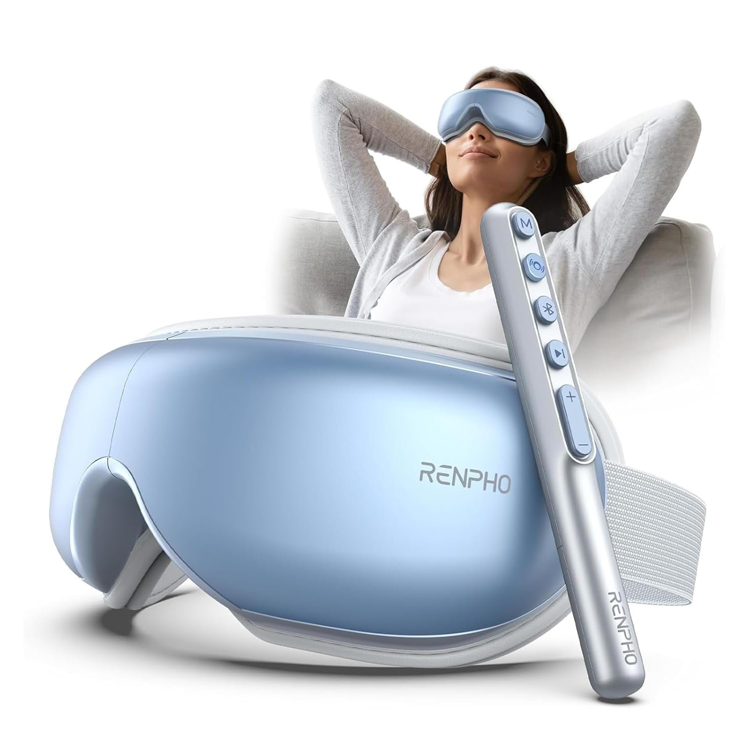RENPHO Eye Massager with Heat Birthday Valentines Day Gifts Migraine Massager with Remote Compression Silent Mode Bluetooth Heated Sleep Mask for Strain Relief Stye Eye - lunas-mystic-emporium.com RENPHO Eye Massager with Heat, Birthday Valentines Day Gifts, Migraine Massager with Remote, Compression, Silent Mode, Bluetooth, Heated Sleep Mask for Strain Relief, Stye Eye,...