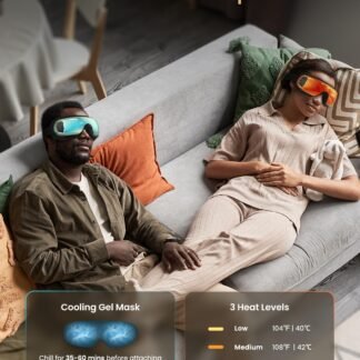 RENPHO Eyeris 3 Eye Massager with Heat and Cooling, Birthday Valentines Day Gifts for Women Men Her Him, Voice Control Eye Mask, DIY Massage Settings, Eye Care Devices for Migraine