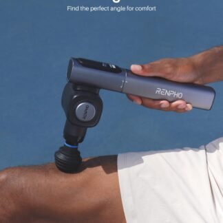 RENPHO Massage Gun with Adjustable Angles and Extension Handle, Valentine's Day Gifts, Handheld Percussion Muscle Massager Deep Tissue with Portable Carry Case for Men Women,...