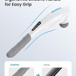 RENPHO Rechargeable Handheld Back Massager, Cordless Electric Neck Massage Tool for Shoulder, Foot, Leg, Calf, Christmas Birthday Gifts for Women and Men