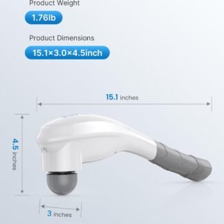 RENPHO Rechargeable Handheld Back Massager, Cordless Electric Neck Massage Tool for Shoulder, Foot, Leg, Calf, Christmas Birthday Gifts for Women and Men