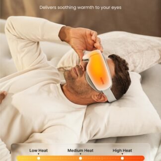RENPHO Ultra-Quiet Eye Massager with Heat, Valentine's Day Birthday New Year Gifts, Lightweight Heated Eye Mask for Migraines, Face Massager for Dry Eyes Relax Reduce Strain...