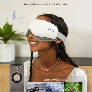 RENPHO Ultra-Quiet Eye Massager with Heat, Valentine's Day Birthday New Year Gifts, Lightweight Heated Eye Mask for Migraines, Face Massager for Dry Eyes Relax Reduce Strain...