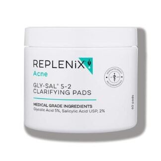 Replenix Gly-Sal Clarifying Acne Pads, 60 Count, Medical-Grade 10% Glycolic Acid & 2% Salicylic Acid Exfoliating Pads for Acne-Prone Skin, Help Clear Blemishes & Refine Pores,...