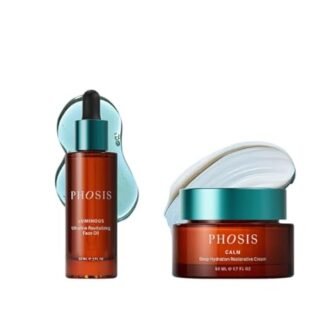 Revitalizing Face Oil and Luminous Calm Deep Hydration Cream Set - Moisturizer Duo for Dry, Sensitive, & Peri & Menopausal Skin with Vitamin C, Ceramides & Botanicals - 1.7 fl...