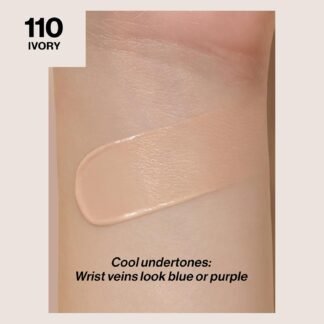 Revlon Liquid Foundation, ColorStay Face Makeup for Normal & Dry Skin, SPF 20, Longwear Medium-Full Coverage with Natural Finish, 110 Ivory, 1 fl oz