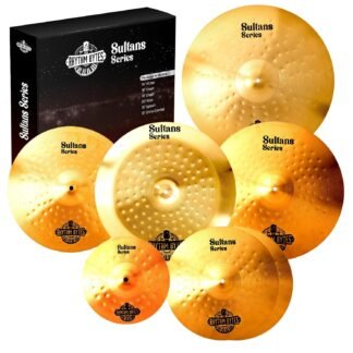 Rhythm Bytes Cymbal Set - New Sultans Series | Complete 7-pcs Drums Set Cymbal Pack Includes 14" Hi-Hats, 16" Fast Crash, 18" Crash, 20" Ride, 10" Splash, 18" China