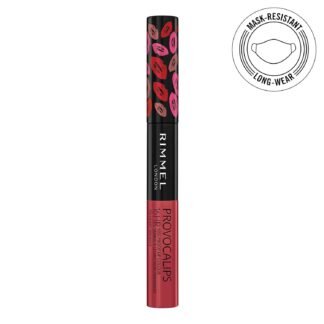Rimmel London Provocalips 16hr Kiss-Proof Lip Color - Two-Step Liquid Lipstick to Lock in Color and Shine - 750 Heart Breaker, .14 fl.oz.