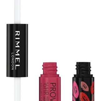 Rimmel London Provocalips 16hr Kiss-Proof Lip Color - Two-Step Liquid Lipstick to Lock in Color and Shine - 750 Heart Breaker, .14 fl.oz.
