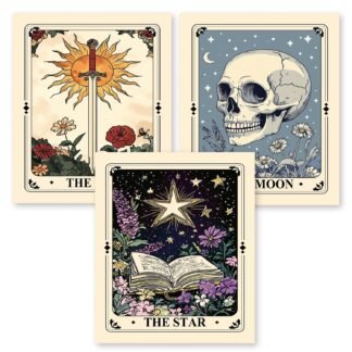 RLTXBUK 3 Pack Boho Diamond Art Kits, Celestial Astrology Mystical Tarot Cards The Star Sun and Moon Diamond Painting Art Kits for Adults Kids Beginners, Boho Home Room Decor...
