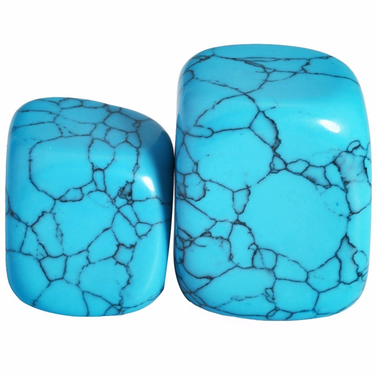 Rockcloud 1 lb Tumbled Polished Stones Gemstone Supplies for WiccaReikiHealing CrystalBlue Howlite Turquoise - lunas-mystic-emporium.com Rockcloud 1 lb Tumbled Polished Stones Gemstone Supplies for Wicca,Reiki,Healing Crystal,Blue Howlite Turquoise