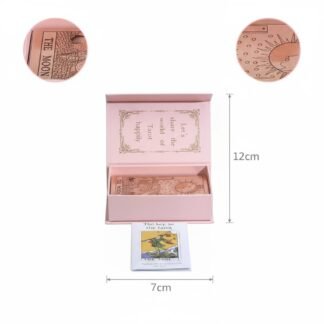 Rose Gold Tarot Cards, Deluxe PET Water Resistant Wrinkle Resistant 78 Gold Foil Classic Tarot Decks Future Telling Game with Guide Book for Beginners and Professionals,Pink