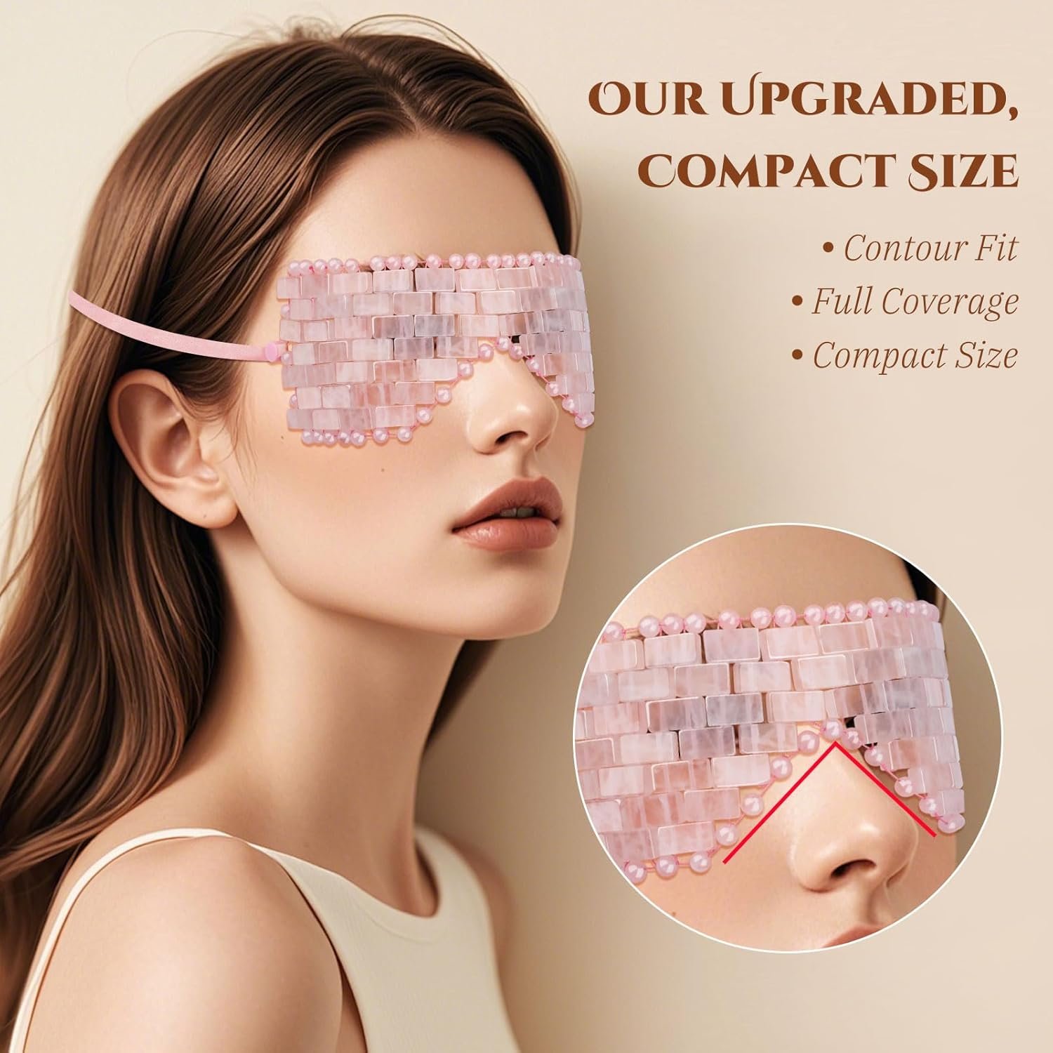 Rose Quartz Eye Mask Natural Jade Mask for Facials Hot or Cold Therapy for Anti-Aging Puffiness Dark Circles Cooling for Migraines Warmth for Sinus Relief - lunas-mystic-emporium.com Rose Quartz Eye Mask, Natural Jade Mask for Facials, Hot or Cold Therapy for Anti-Aging, Puffiness & Dark Circles, Cooling for Migraines, Warmth for Sinus Relief