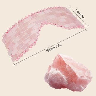 Rose Quartz Eye Mask Natural Jade Mask for Facials Hot or Cold Therapy for Anti-Aging Puffiness Dark Circles Cooling for Migraines Warmth for Sinus Relief - lunas-mystic-emporium.com Rose Quartz Eye Mask, Natural Jade Mask for Facials, Hot or Cold Therapy for Anti-Aging, Puffiness & Dark Circles, Cooling for Migraines, Warmth for Sinus Relief