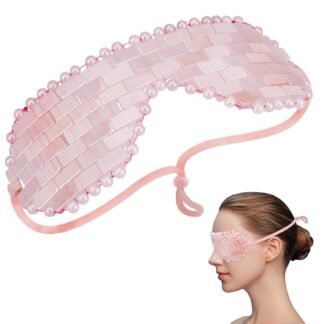 Rose Quartz Eye Mask Natural Jade Mask for Facials Hot or Cold Therapy for Anti-Aging Puffiness Dark Circles Cooling for Migraines Warmth for Sinus Relief - lunas-mystic-emporium.com Rose Quartz Eye Mask, Natural Jade Mask for Facials, Hot or Cold Therapy for Anti-Aging, Puffiness & Dark Circles, Cooling for Migraines, Warmth for Sinus Relief