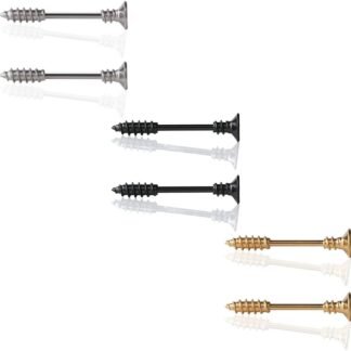 Ruifan 316L Stainless Steel Screw Bar Nipple Barbell Ring Body Piercing 14G