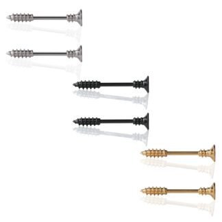 Ruifan 316L Stainless Steel Screw Bar Nipple Barbell Ring Body Piercing 14G