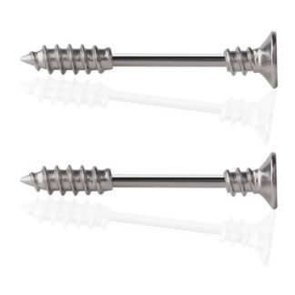 Ruifan 316L Stainless Steel Screw Bar Nipple Barbell Ring Body Piercing 14G