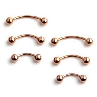 Ruifan 3prs(6pcs) Surgical Steel Tiny Curved Eyebrow Ear Navel Belly Lip Ring Barbell Piercing Jewelry 20g 6mm/8mm/10mm
