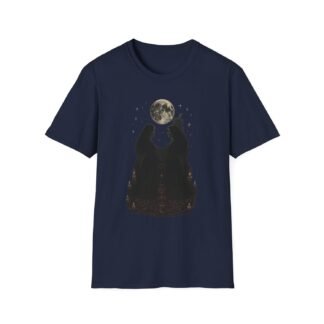 Sacred Moon Ritual T-Shirt with Occult Circle and Candlelight Art - lunas-mystic-emporium.com Sacred Moon Ritual T-Shirt with Occult Circle and Candlelight Art