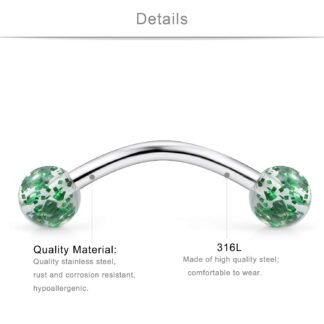 SCERRING 30PCS 16G Eyebrow Rings Tragus Helix Rook Daith Earrings Lip Ring Barbell Body Piercing Jewelry Retainer 6mm 8mm 10mm