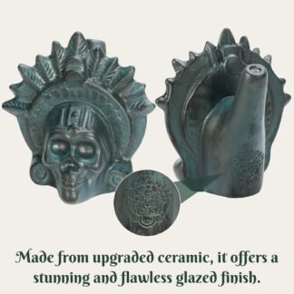 Screaming Aztec Death Whistle - Loudest Authentic Human Sounding Screams 126+ Decibels Loud, Designed in Bronze by Ceramic,Collectible, Horror gift, Self defense.