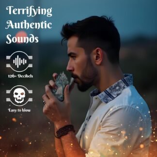 Screaming Aztec Death Whistle - Loudest Authentic Human Sounding Screams 126+ Decibels Loud, Designed in Bronze by Ceramic,Collectible, Horror gift, Self defense.