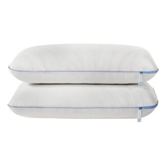 Sealy Dreamlife Queen Size Memory Foam Cooling Pillow with Surface Guard Technology, Removable Machine-Washable Cover, 1 Year Limited Warranty, White (2 Pack)
