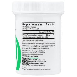 Seeking Health DAO Enzyme - Formerly Histamine Digest, DAO Enzyme Supplement for Histamine Food Intolerance, Supports Digestive Health, Upset Stomach (30 Capsules)*