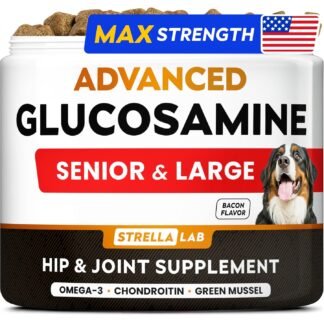 Senior Advanced Glucosamine Chondroitin Joint Supplement for Dogs - Hip & Joint Pain Relief Pills - Large & Small Breed - Hip Joint Chews Canine Joint Health - Chews Older Dogs...