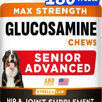 Senior Advanced Glucosamine Chondroitin Joint Supplement for Dogs - Hip & Joint Pain Relief Pills - Large & Small Breed - Hip Joint Chews Canine Joint Health - Chews Older Dogs...