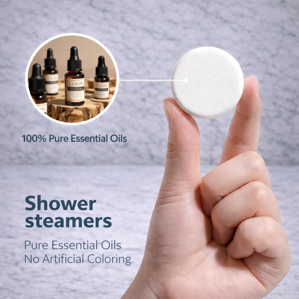 Sentea Shower Steamers Variety 15 Pack - Eucalyptus and Mint Sweet Orange Tea Tree Burgomont Lavender - lunas-mystic-emporium.com Sentea Shower Steamers Variety 15 Pack - Eucalyptus and Mint, Sweet Orange, Tea Tree, Burgomont, Lavender