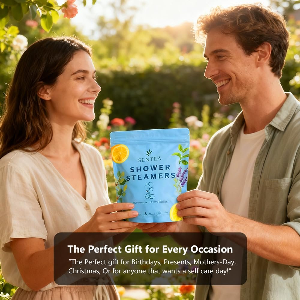 Sentea Shower Steamers Variety 15 Pack - Eucalyptus and Mint Sweet Orange Tea Tree Burgomont Lavender - lunas-mystic-emporium.com Sentea Shower Steamers Variety 15 Pack - Eucalyptus and Mint, Sweet Orange, Tea Tree, Burgomont, Lavender