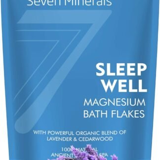 Seven Minerals Pure Magnesium Chloride Flakes 3 lb - Absorbs Better Than Epsom Salt - All Natural Unscented Foot Soak (15 uses) or Full Body Bath (8 uses) for Relaxation, Muscle...