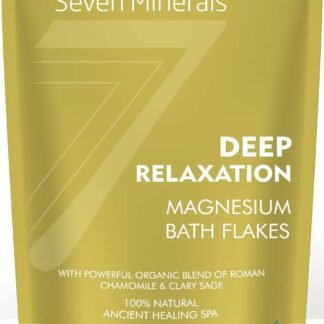 Seven Minerals Pure Magnesium Chloride Flakes 3 lb - Absorbs Better Than Epsom Salt - All Natural Unscented Foot Soak (15 uses) or Full Body Bath (8 uses) for Relaxation, Muscle...