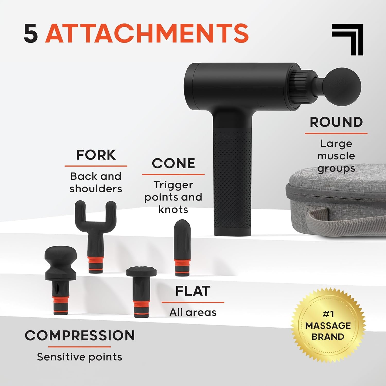 Sharper Image Deep Tissue Percussion Massage Gun Powerboost Rechargeable Handheld Massager 6 Adjustable Speeds 5 Attachment Heads Carrying Case Full Body Muscle Pain - lunas-mystic-emporium.com Sharper Image Deep Tissue Percussion Massage Gun, Powerboost Rechargeable Handheld Massager, 6 Adjustable Speeds, 5 Attachment Heads & Carrying Case, Full Body Muscle Pain...