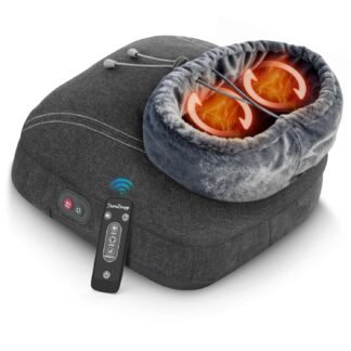 Shiatsu Foot Massager with Heat, Heated Foot Massager for Neuropathy, Foot Warmer, 2 Heat Levels, Remote Control